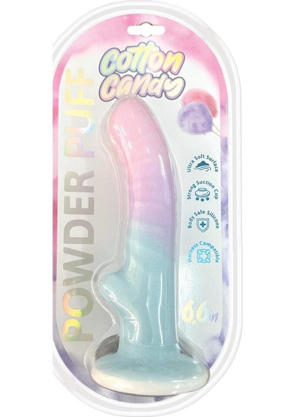 Cotton Candy Powder Puff Mini Dildo - Multi-Color