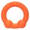 Alpha Liquid Silicone Dual Ball Ring - Orange