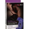 Couple`s Enhancers Silicone Rechargeable Triple Orgasm Enhancer - Purple
