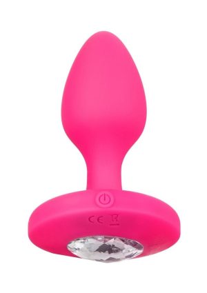 Cheeky Gems Rechargeable Silicone Vibrating Probe - Medium - Pink