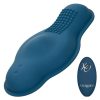 Dual Rider Rechargeable Silicone Remote Control Bump and Grind Massager - Blue