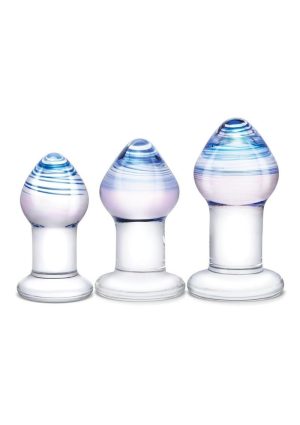 Glas Amethyst Rain Anal Training Kit (3 Piece) - Clear