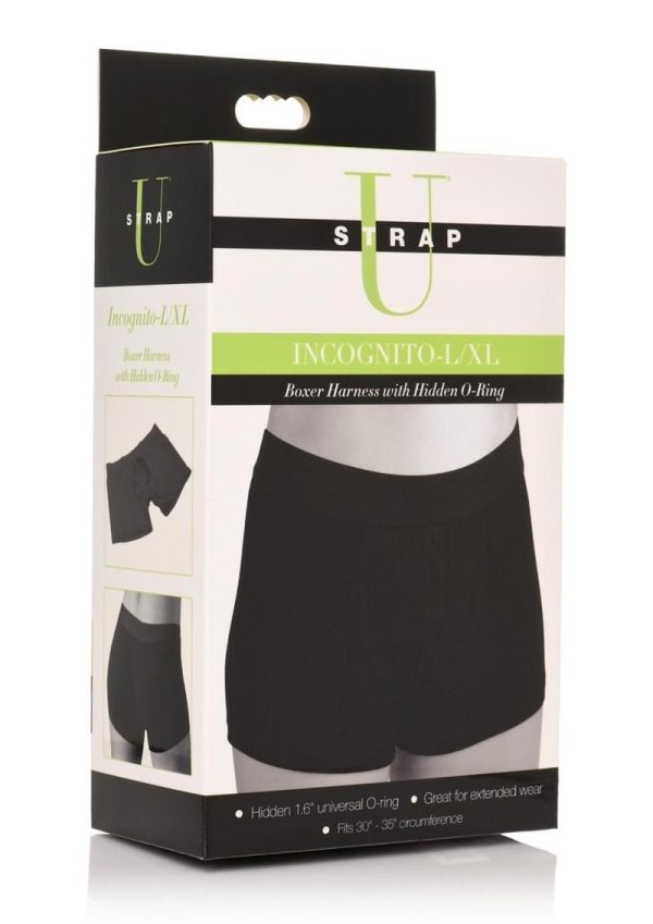 Strap U Incognito Boxer Harness with Hidden O-Ring - Large/XLarge - Black