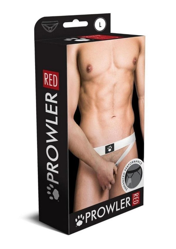 Prowler RED Ass-Less Cock Ring - Large - White