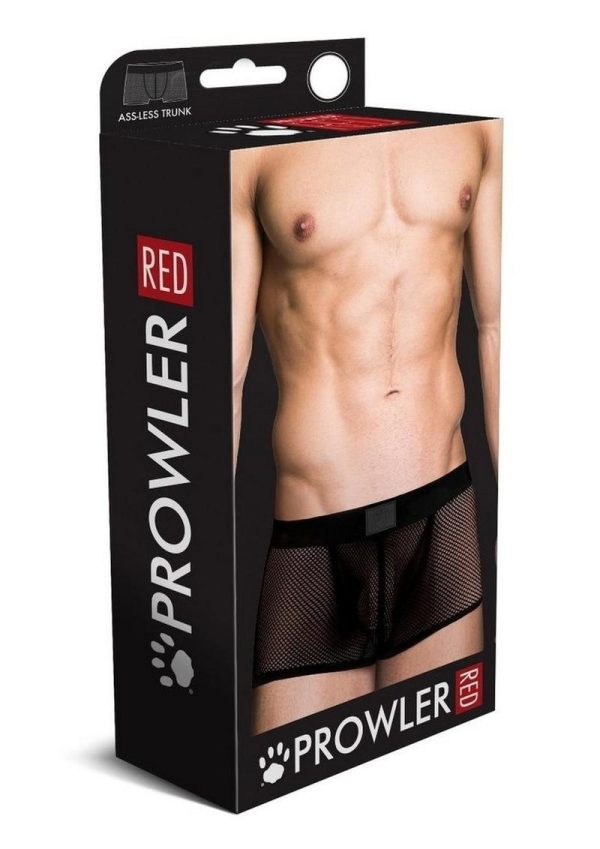 Prowler RED Fishnet Ass-Less Trunk - XLarge - Black