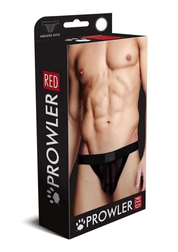 Prowler RED Fishnet Ass-Less Jock - XLarge - Black