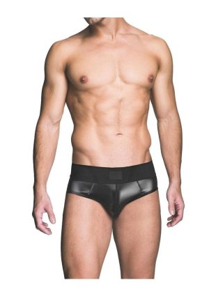 Prowler RED Wetlook Ass-Less Brief - Medium - Black