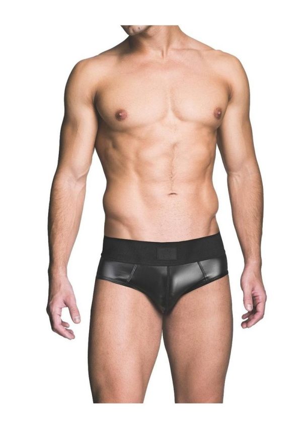 Prowler RED Wetlook Ass-Less Brief - Large - Black