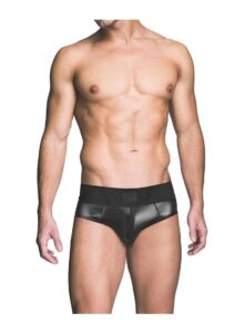 Prowler RED Wetlook Ass-Less Brief - XLarge - Black