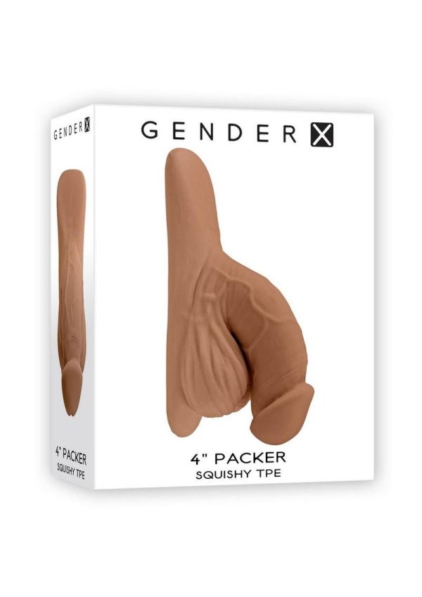 Gender X TPE Packer Dildo 4in - Caramel