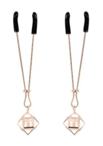 Sex and Mischief Brat Pearl Nipple Jewelry - Rose Gold/White