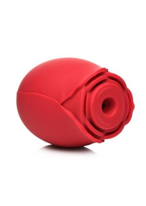 Bloomgasm Mystic Rose Rechargeable Silicone Sucking and Vibrating Clitoral Stimulator - Red