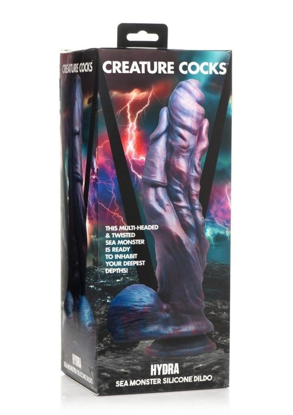 Creature Cocks Hydra Sea Monster Silicone Dildo - Blue/Purple/Red