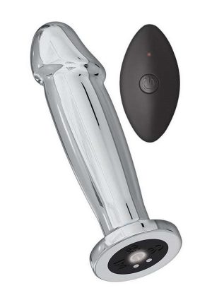 Ass-Sation Remote Control Vibrating Metal Anal Ecstasy - Silver