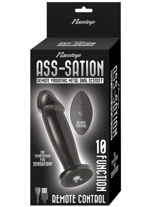 Ass-Sation Remote Control Vibrating Metal Anal Ecstasy - Black