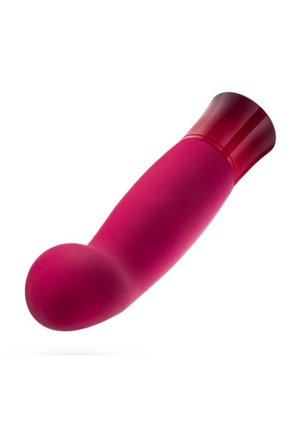 Oh My Gem Classy Rechargeable Silicone Vibrator - Garnet Red