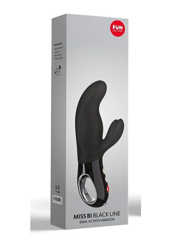 Miss Bi Silicone Rabbit Vibrator - Black