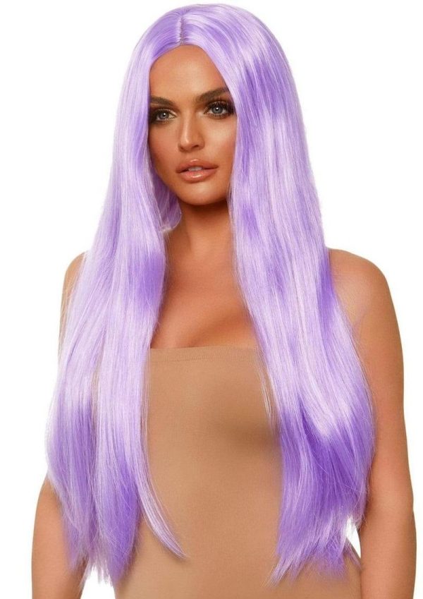 Leg Avenue Long Straight 33 Center Part Wig - O/S - Lavender