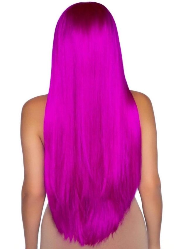 Leg Avenue Long Straight 33 Center Part Wig - O/S - Raspberry