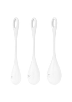 Satisfyer Yoni Power 1 Silicone Weighted Ben Wa Balls Set - White