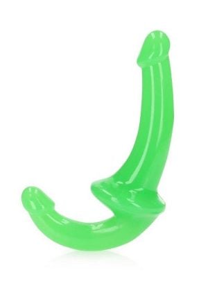 RealRock Strapless Strap-On Glow in the Dark Dildo 6in - Green