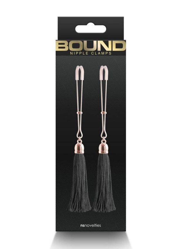 Bound Nipple Clamps T1 - Rose Gold/Black