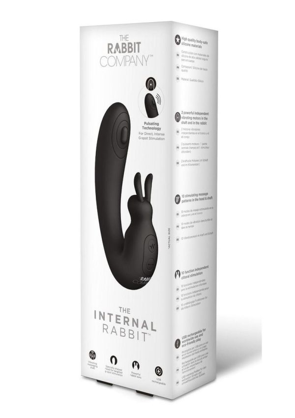 The Rabbit Company The Internal Rabbit Rechargeable Silicone Vibrator - Black