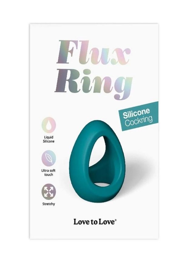 Love to Love Flux Ring Silicone Cock Ring - Teal Me