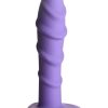 Simply Sweet Swirl Silicone Dildo - Purple