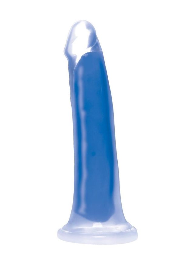 Lollicock Glow in the Dark Silicone Dildo 7in - Blue