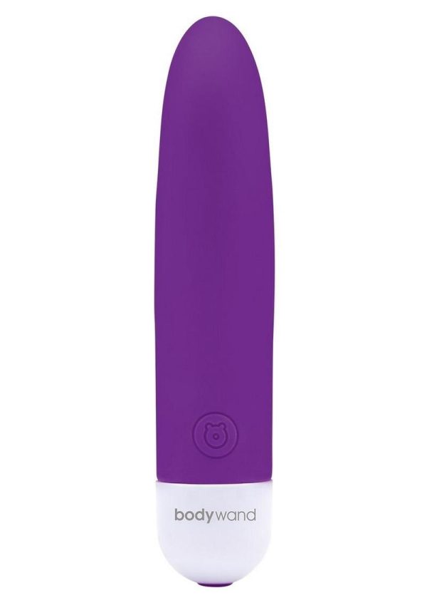 Bodywand Mini Lipstick Rechargeable Silicone Vibrator - Neon Purple