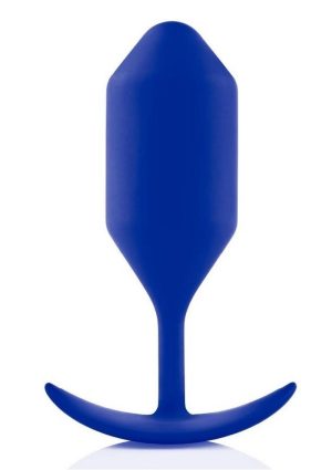 B-Vibe Snug Plug 4 Silicone Weighted Anal Plug - Navy