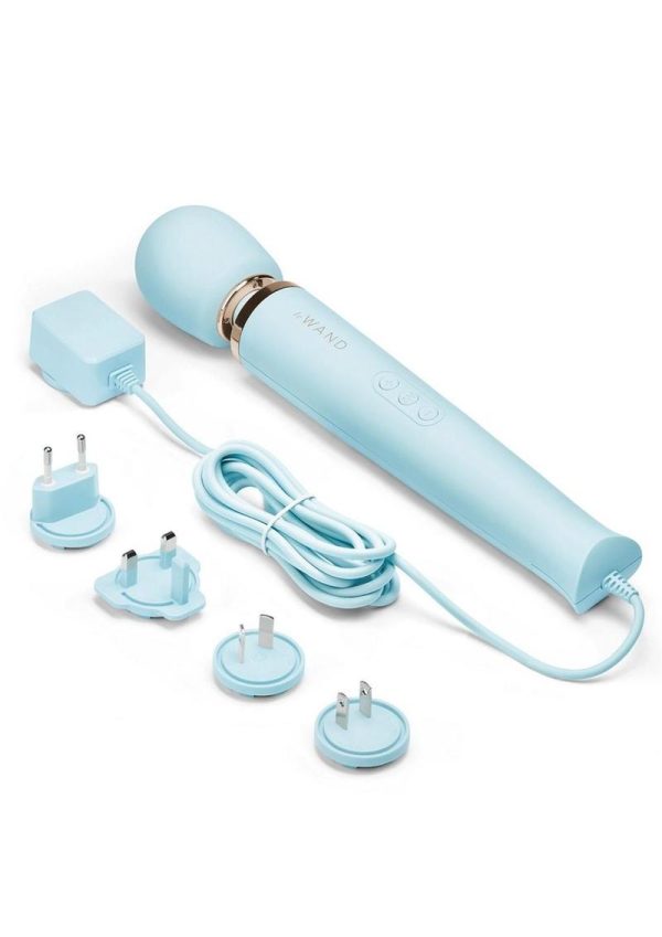 Le Wand Plugin Vibrating Massager - Sky Blue