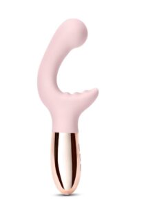 Le Wand XO Rechargeable Silicone Dual Stimulating Vibrator - Rose Gold