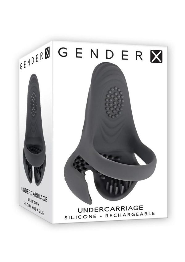 Gender X Undercarriage Rechargeable Silicone Cock Ring - Gray