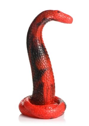 Creature Cocks King Cobra Silicone Dildo - Red/Black