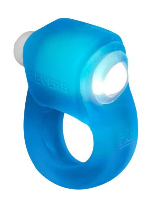 Glowdick Silicone Cockring with LED - Blue Ice