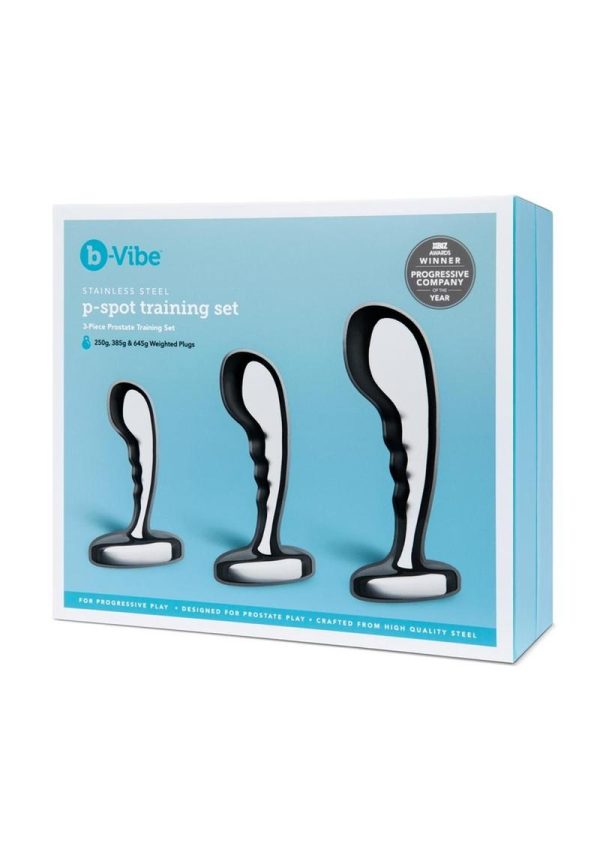 B-Vibe Stainless Steel P-Spot Training Set - Silver