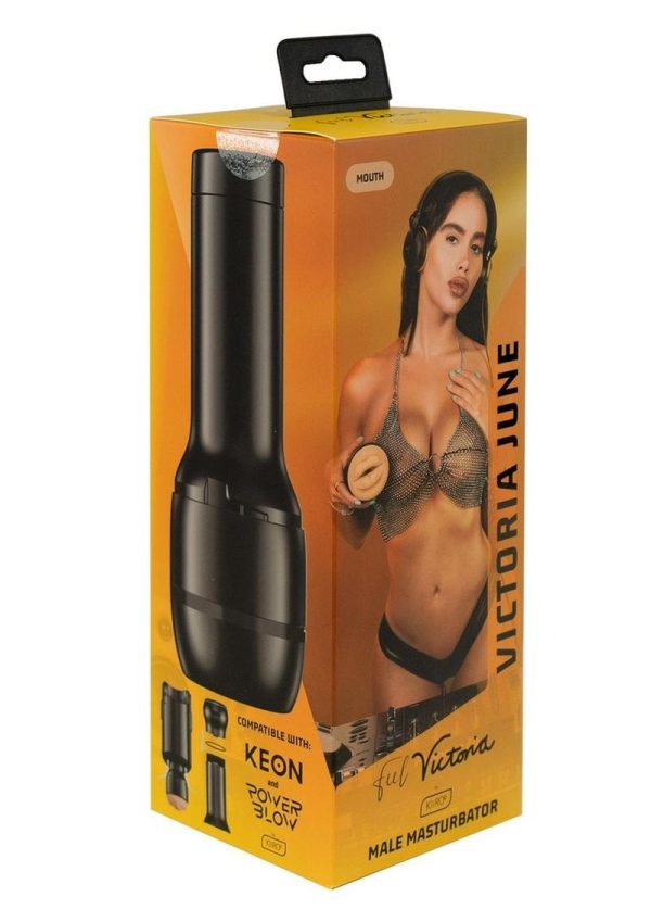 Kiiroo Feel Victoria June Interactive Masturbator - Mouth - Black/Vanilla