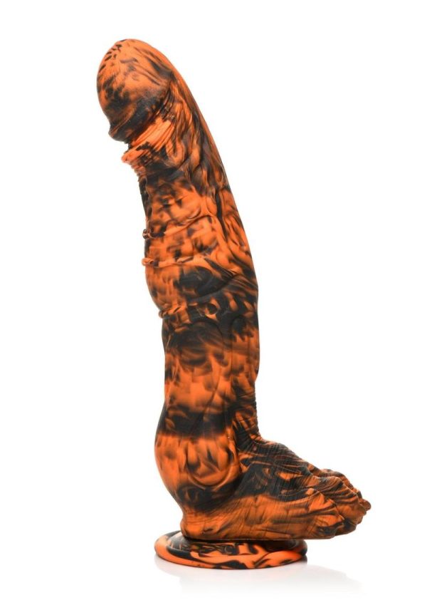 Creature Cocks Sabretooth Silicone Dildo - Orange/Black