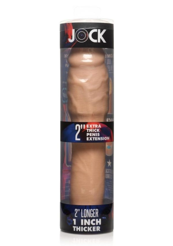 JOCK Extra Thick Penis Extension Sleeve 2in - Vanilla