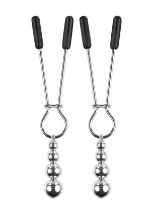 Selopa Beaded Nipple Clamps - Silver