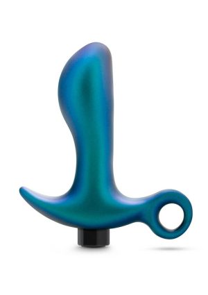 Anal Adventures Matrix Teleportation Plug Rechargeable Silicone Anal Plug - Lunar Blue