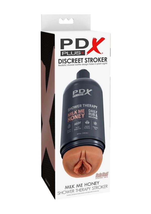 PDX Plus Shower Therapy Milk Me Honey Discreet Stroker - Caramel