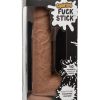 Squirting Fuck Stick Rechargeable Silicone Realistic Dong with Suction Cup - Chocolate
