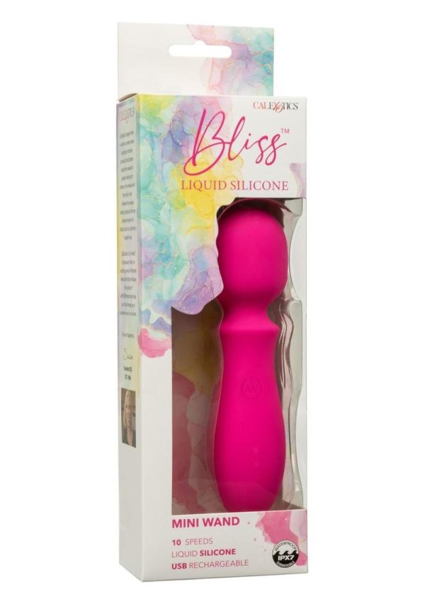 Bliss Liquid Silicone Rechargeable Mini Wand  - Pink