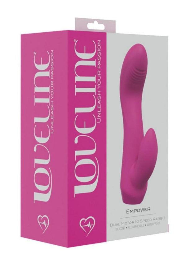 LoveLine Empower Rechargeable Dual Motor 10 Speed Rabbit Vibrator - Pink