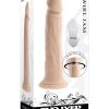 Twirl Jam Silicone Rechargeable Vibrating Dildo with Remote - Vanilla