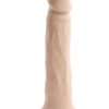 Twirl Jam Silicone Rechargeable Vibrating Dildo with Remote - Vanilla