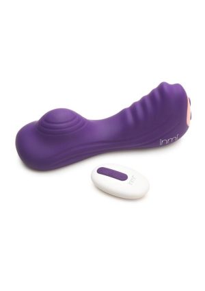 Inmi Ride N` Grind 10X Vibrating Rechargeable Silicone Grinding Clitoral Stimulator with Remote Control - Purple